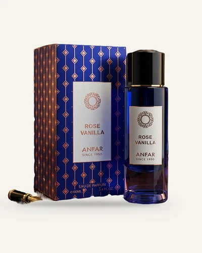 Anfar Rose Vanilla Long Lasting Floral Vanilla Eau de Parfum bottle