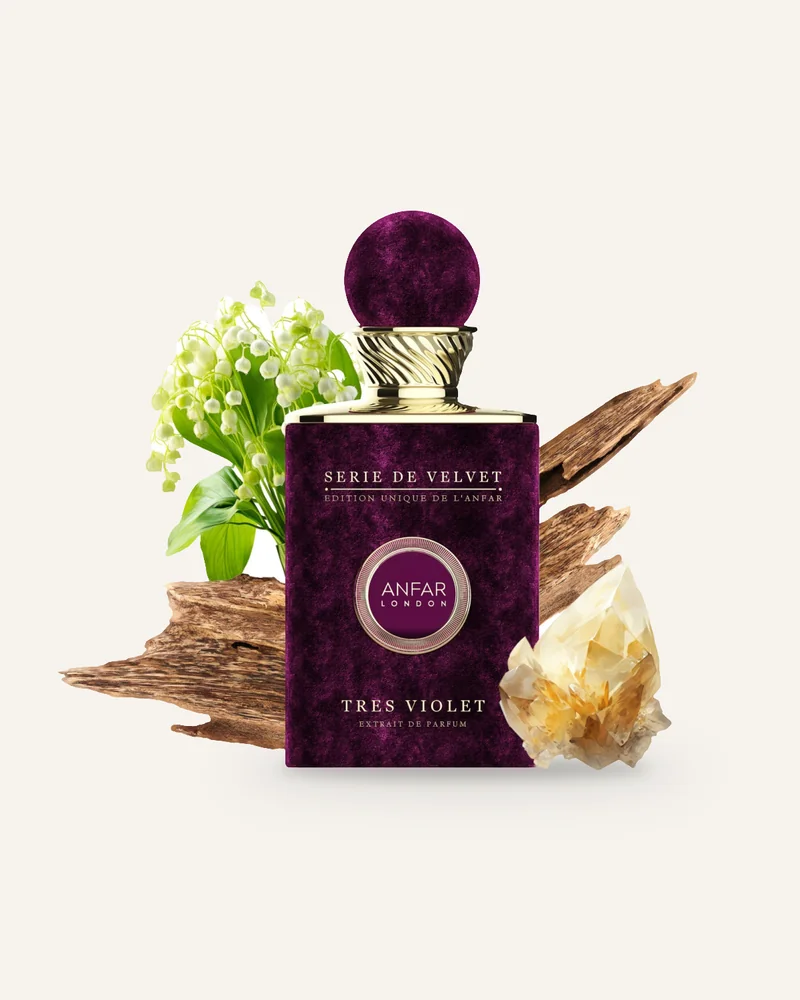 Anfar Velvet Tres Violet Eau de Parfum bottle
