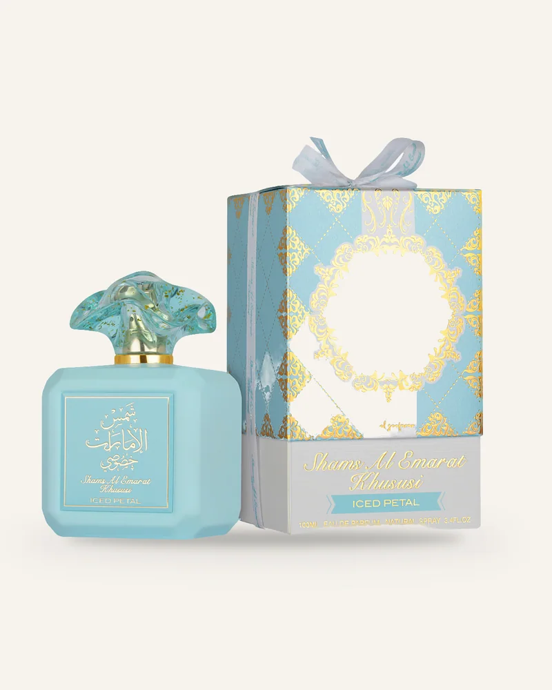 Ard Al Zaafaran Shams Al Emarat Khususi Iced Petal Eau de Parfum bottle