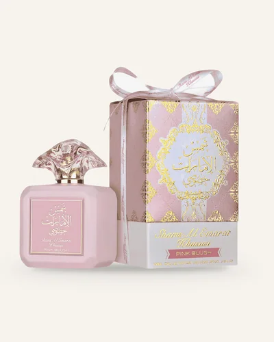 Ard Al Zaafaran Shams Al Emarat Khususi Pink Blush Eau de Parfum bottle