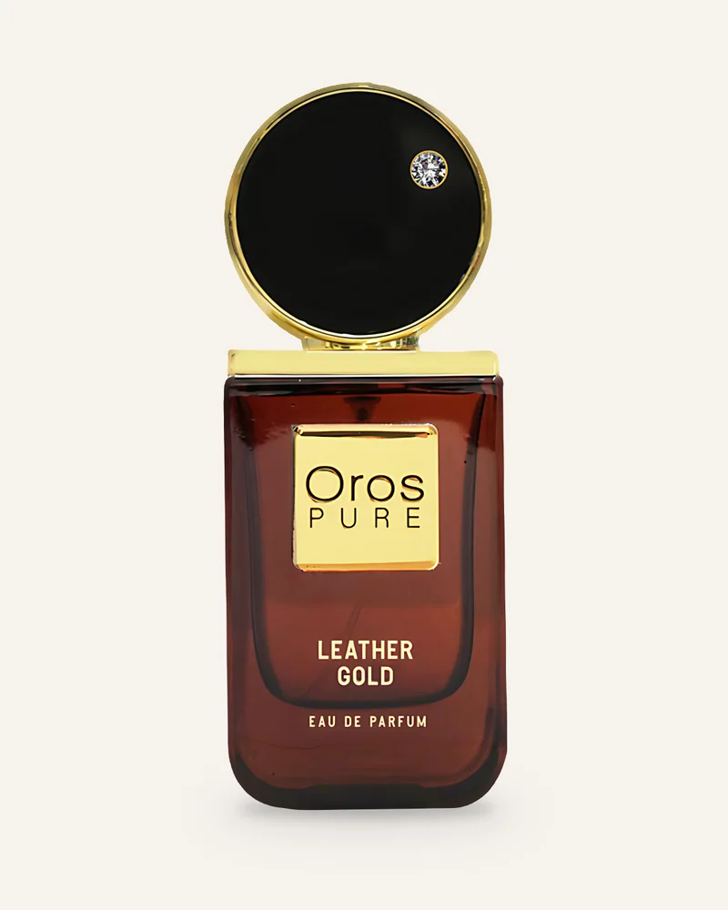 Armaf Oros Pure Leather Gold Eau de Parfum bottle