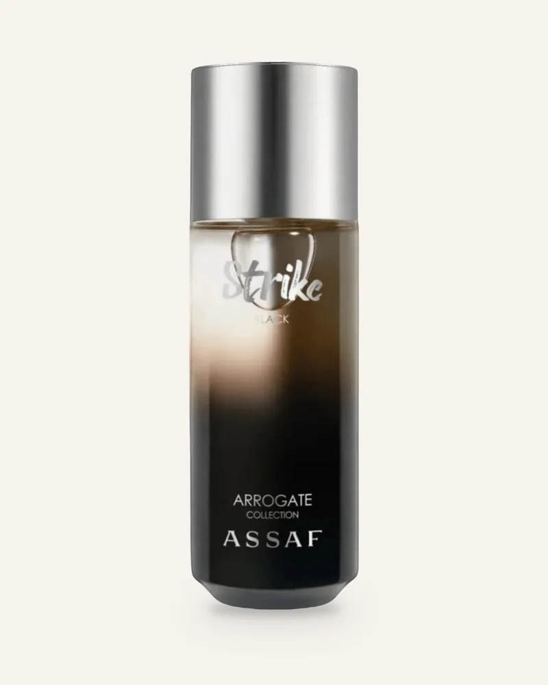 Assaf Strike Black Eau de Parfum bottle