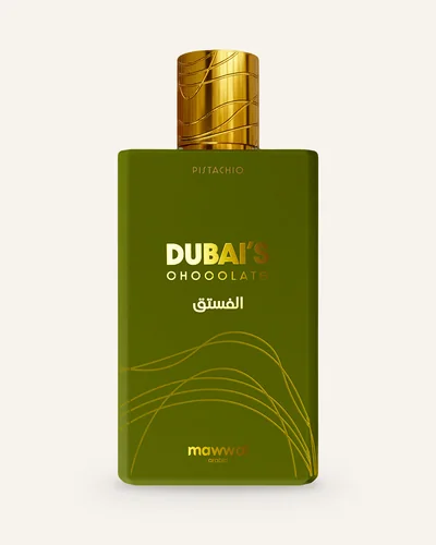 Mawwal Dubai's Chocolate Pistachio Eau de Parfum bottle