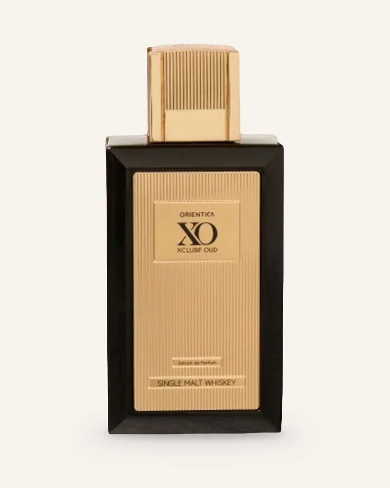 Orientica Xclusif Oud Single Malt Whiskey Extrait de Parfum bottle