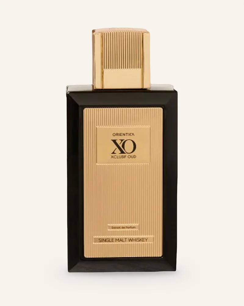 Orientica XO Xclusif Oud Single Malt Whiskey Eau de Parfum bottle