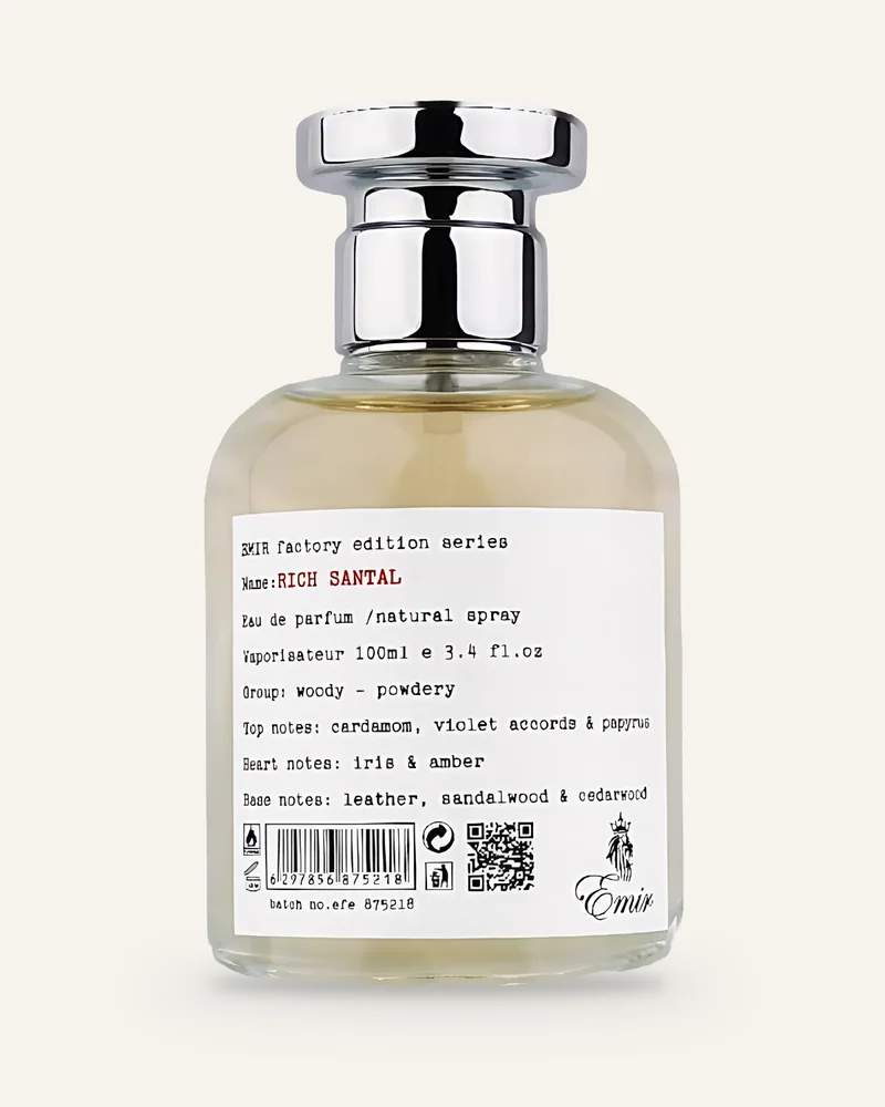 Paris Corner Rich Santal Emir Factory Edition Eau de Parfum bottle