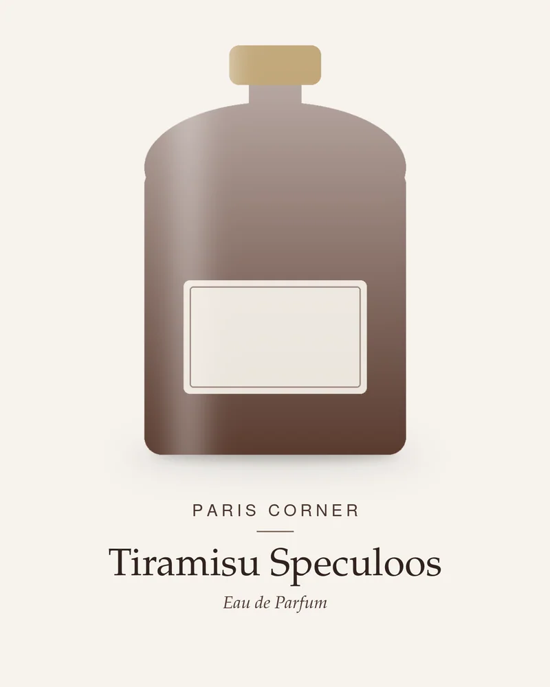 Paris Corner Tiramisu Speculoos Eau de Parfum bottle