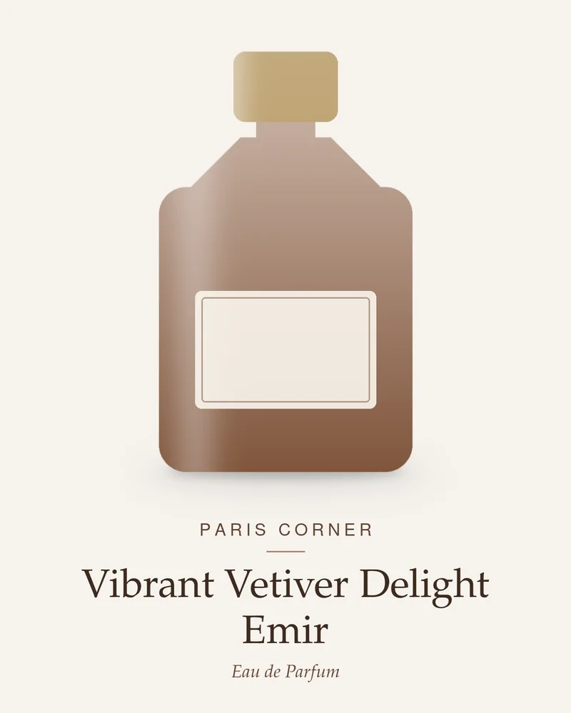Paris Corner Vibrant Vetiver Delight Emir Eau de Parfum bottle